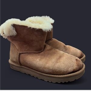 UGG Mini Bailey bow Boots with Cream Fur